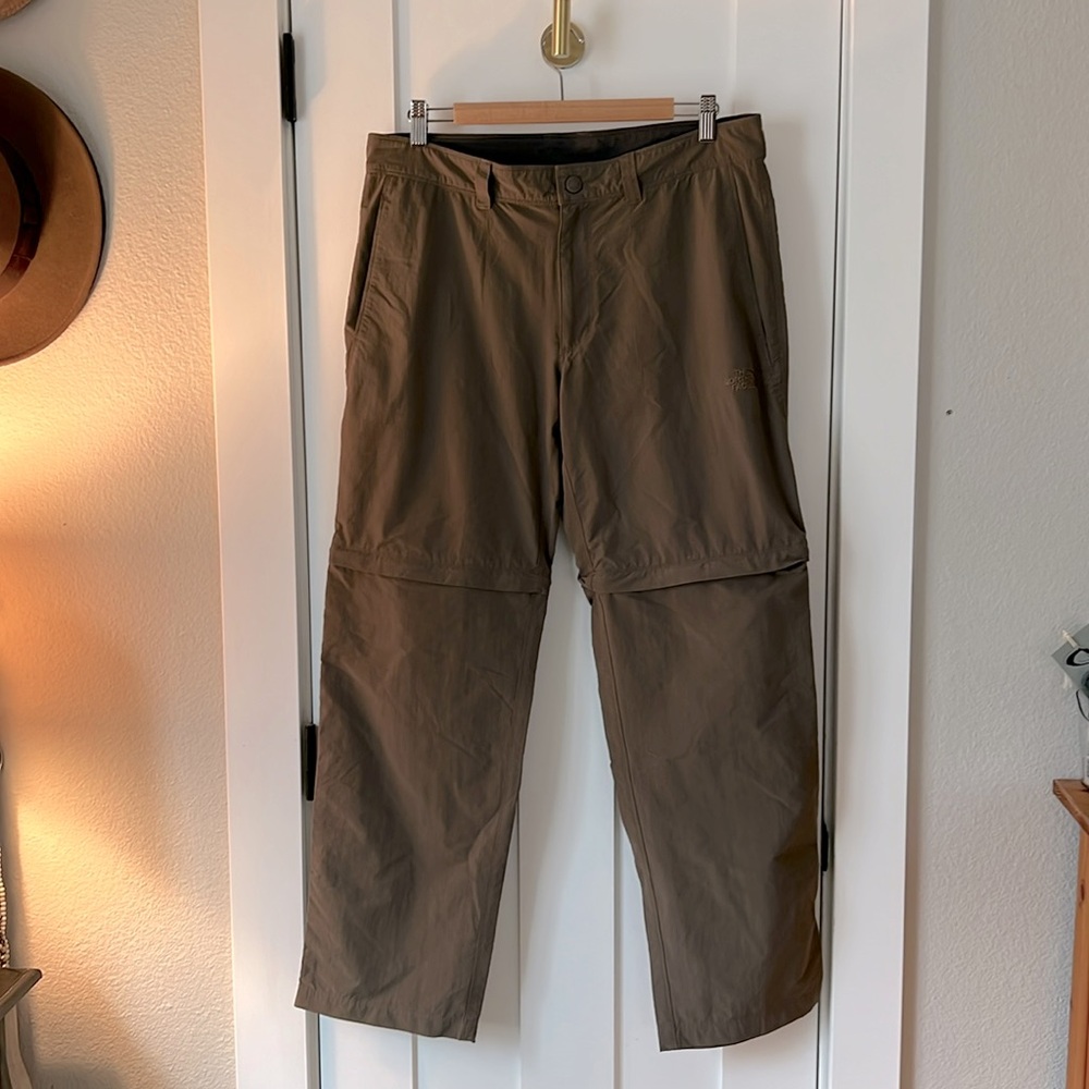 The North Face Paramount Convertible Zip Off Cargo Pants Brown 34 Hiking